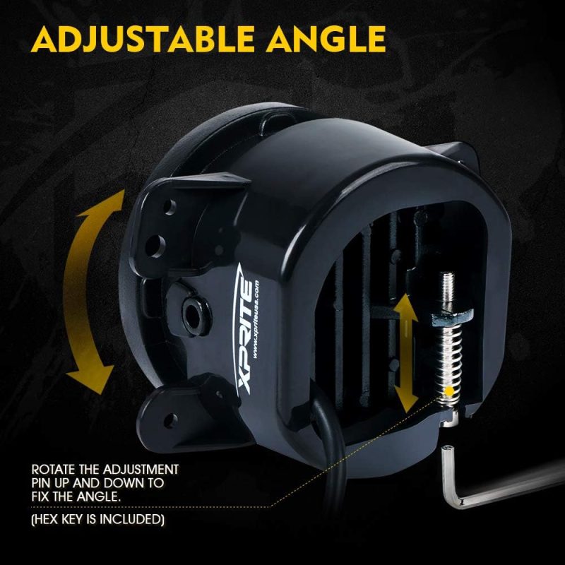 Xprite 4-Inch Led Fog Lights 60W High-Intensity Off-Road Fog Lamp For Driving - Image 3