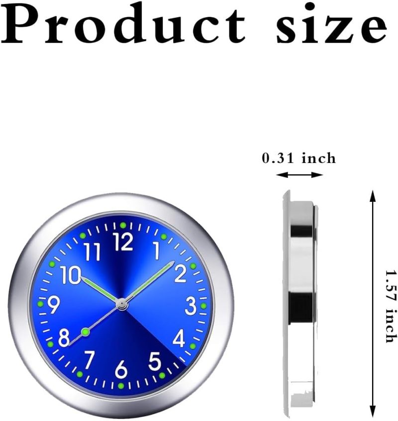 2 Pcs Mini Car Clock For Dashboard - Image 2