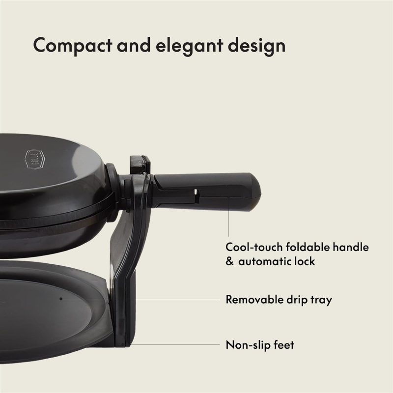 Bella Classic Rotating Belgian Waffle Maker With Nonstick Plates - Image 3