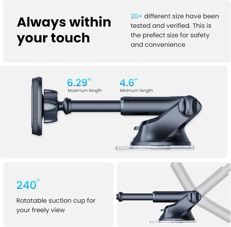 Apps2Car Magnetic Phone Mount For Car - Image 4