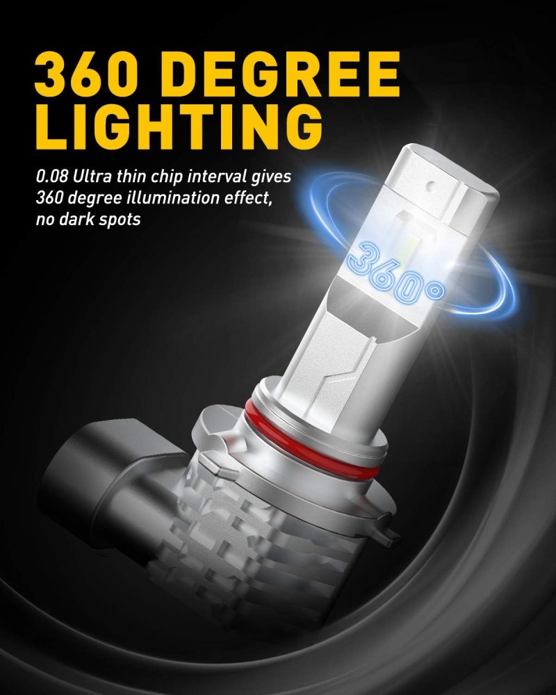Auxito 9145 9140 H10 Led Fog Light Bulb Fanless - Image 3