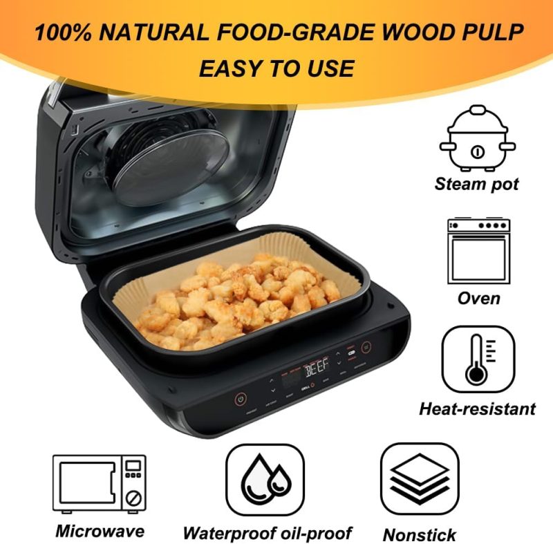 Bykitchen Air Fryer Liners For Ninja Fg551/Dg551/Ig651 Foodi Smart Xl Indoor Grill - Image 4