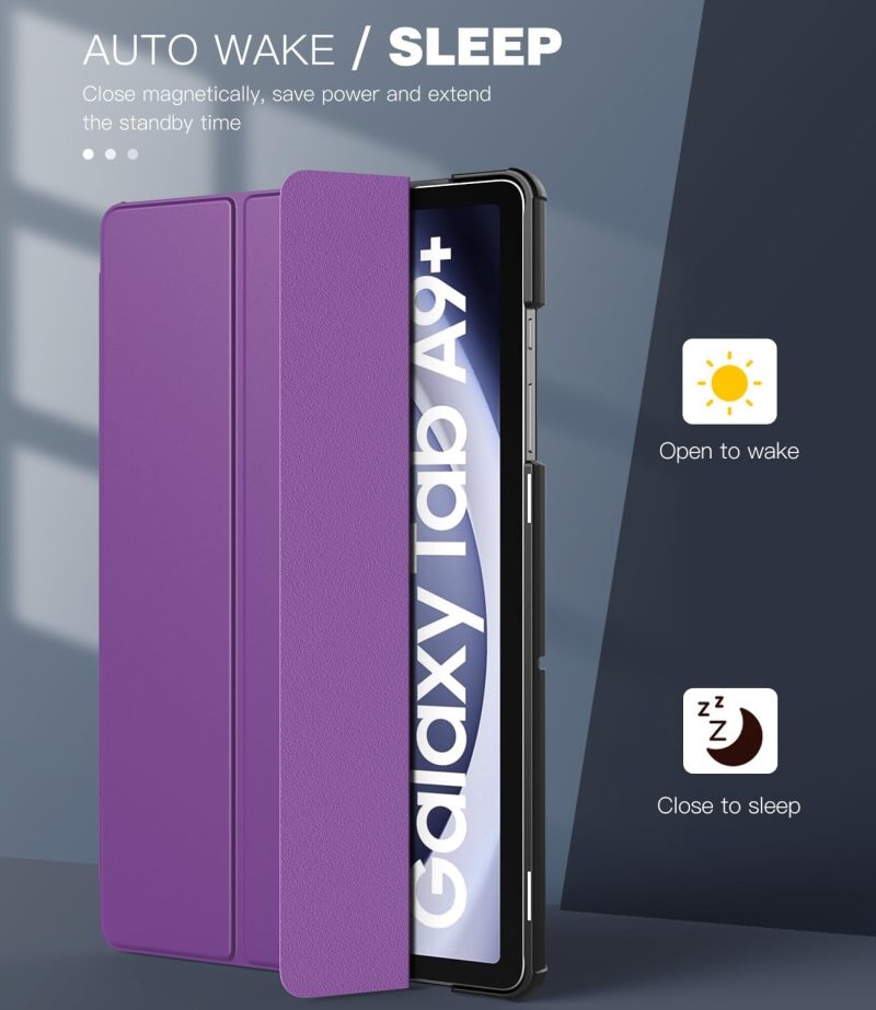 2023 TiMOVO Case for Samsung Galaxy Tab A9+/A9 Plus 11 Inch 2023 Slim Lightweight Stand Hard Back Shell Protective Cover for Galaxy Tab A9+ Tablet SM-X210/X216/X218 Auto Wake/Sleep Deep Purple - Image 5
