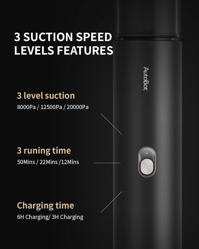 Autobot Car Vacuum Portable Cordless - 20000Pa Handheld Vacuum For Pet Hair - Image 4