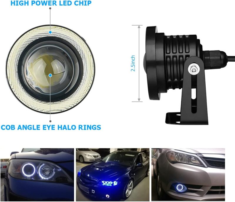 2Pcs Car Angel Eye Fog Light - Image 2
