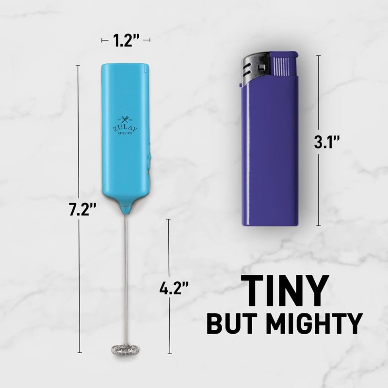 Powerful Milk Frother Wand - Mini & Mighty Handheld Drink Mixer - Portable Coffee Frother For Latte - Image 5
