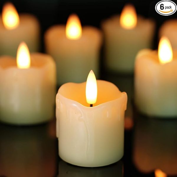 Homemory Flameless Votive Candles With Timer, 2