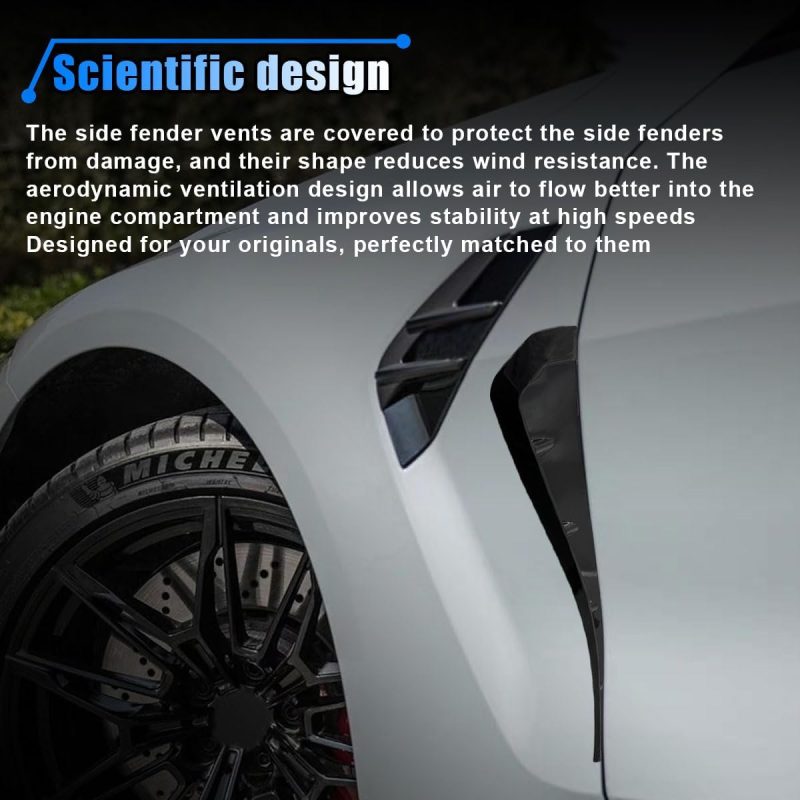 2Pcs Car Fenders Side Vents Sticker - Image 4