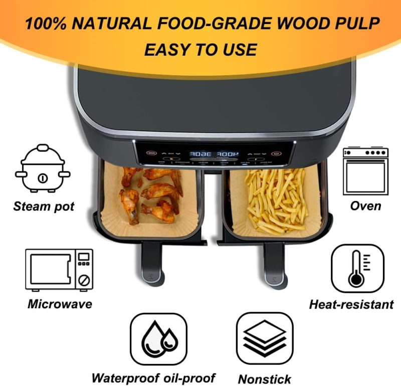 Bykitchen Air Fryer Liners For Ninja Dual Air Fryer - Image 4