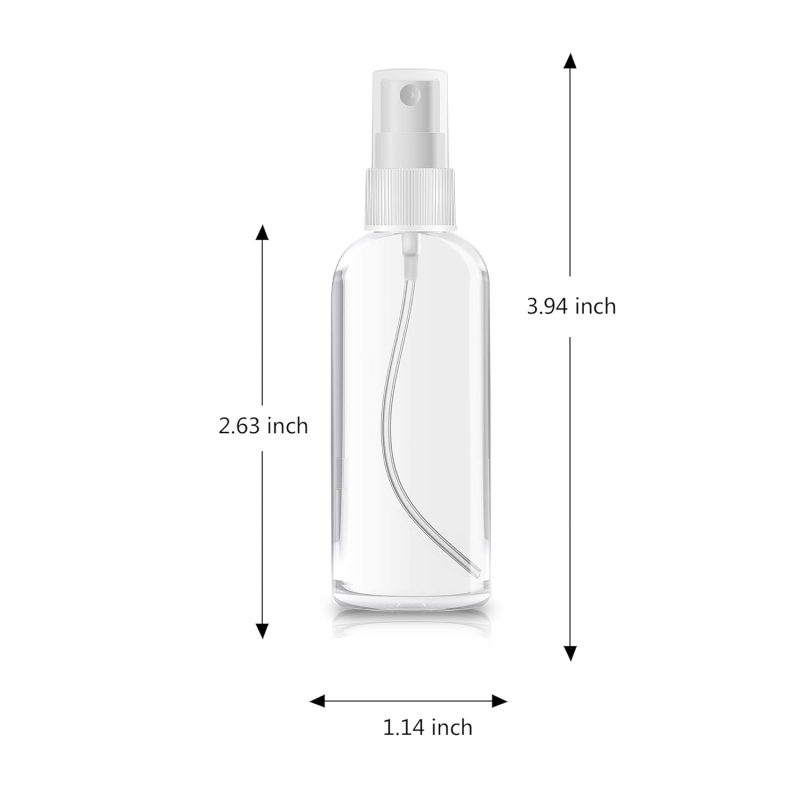 Zerofire 2 Pack Spray Bottles 1Oz Clear Plastic Empty Refillable Mini Spritzer For Travel - Image 2