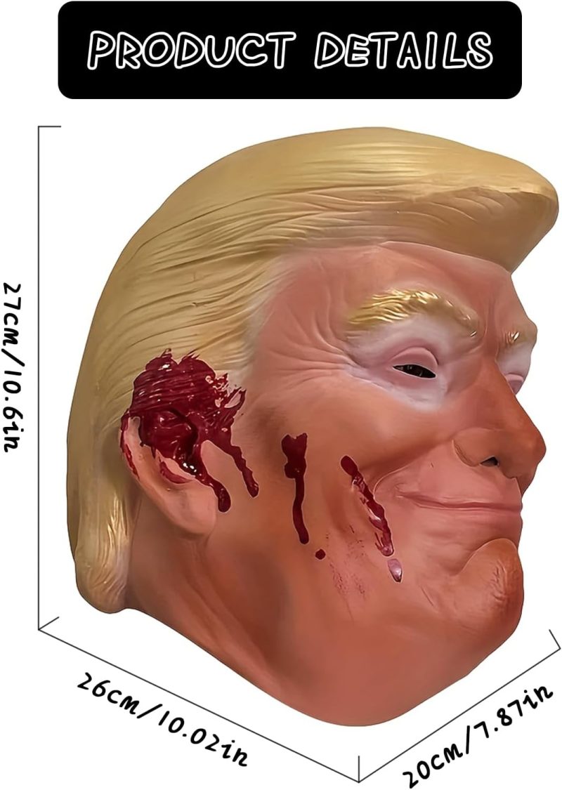 GENERIC Realistic Celebrity Face Full Head Latex Mask Halloween Costume for Adults - Smile - Image 2