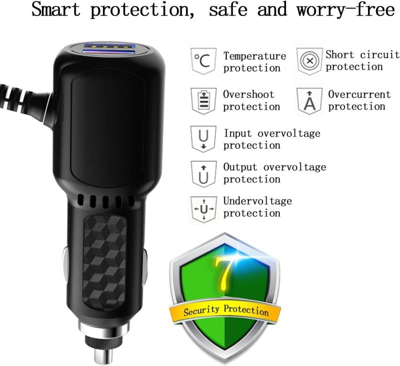 Dash Cam Charger 2023 Upgraded Usb-C Car Charger With Dual Usb Port Compatible With - Image 5