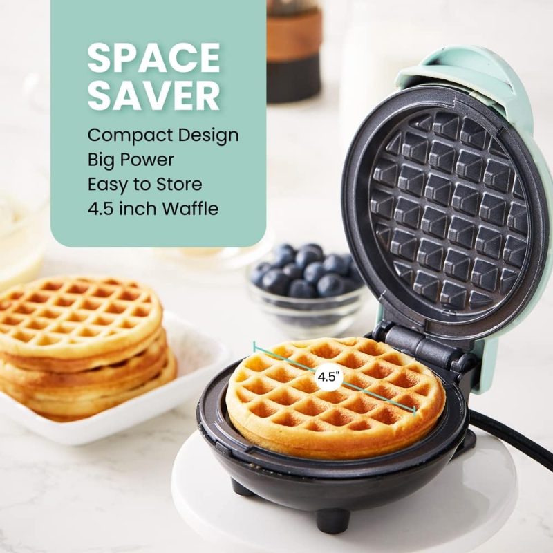 Elite Gourmet Ewm015M# Electric Nonstick 4.5-Inch Mini Waffle Maker - Image 2