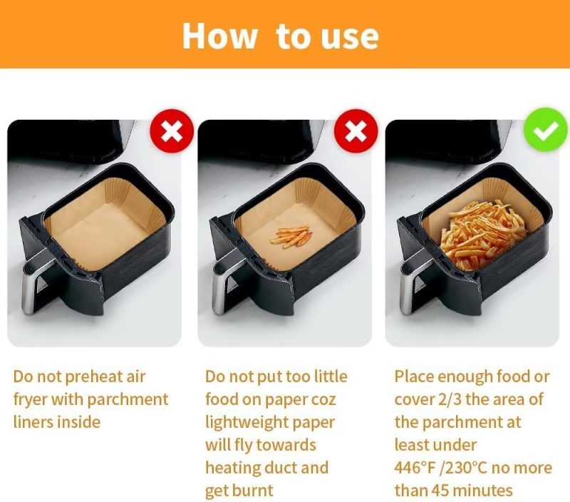 Air Fryer Liners Disposable For Ninja Airfryer: 125Pcs 8.7X5.5 - Image 6