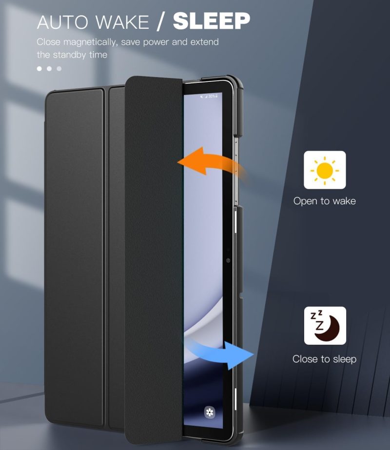 2023 TiMOVO Case for Samsung Galaxy Tab A9+/A9 Plus 11 Inch 2023 Slim Lightweight Stand Hard Back Shell Protective Cover for Galaxy Tab A9+ Tablet SM-X210/X216/X218 Auto Wake/Sleep Black - Image 5