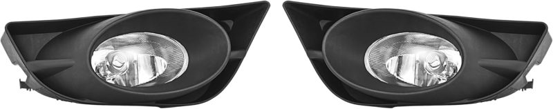Hecasa Pair Fog Lights W/Fog Light Bezel Compatible With 2009-2011 Honda Fit Replacement For Ho2593122 Ho2592122 Fog Lamp Assembly W/Bulbs Clear Lens+Black Bezel Driver & Passenger Side - Image 4