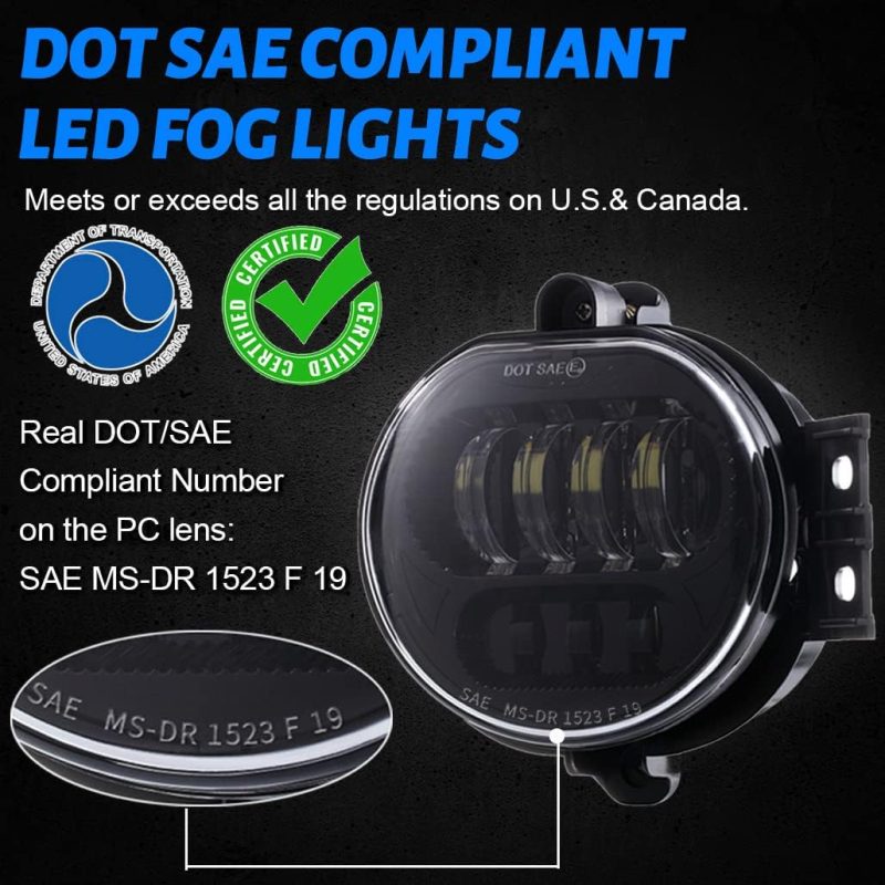 Z-Offroad 2Pcs 63W Led Fog Lights Lamps Replacement For 2002-2008 Dodge Ram 1500 2003-2009 Ram 2500 3500 2004-2006 Durango Truck - Image 5