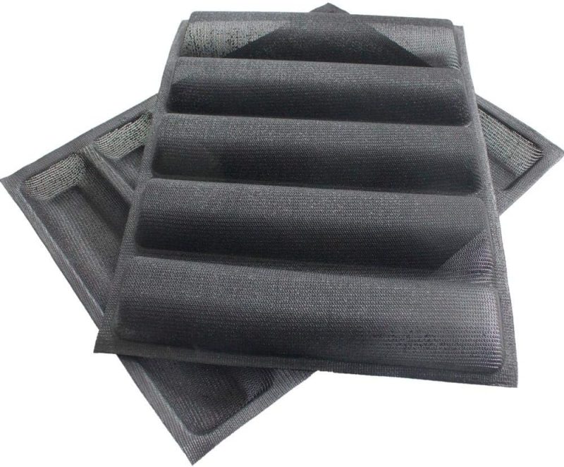 Silicone Perforated Baking Forms Sandwich Mold French Baguette Bread Pan Food Mat 5 Loaf Non-Stick Baking Liners - Image 3