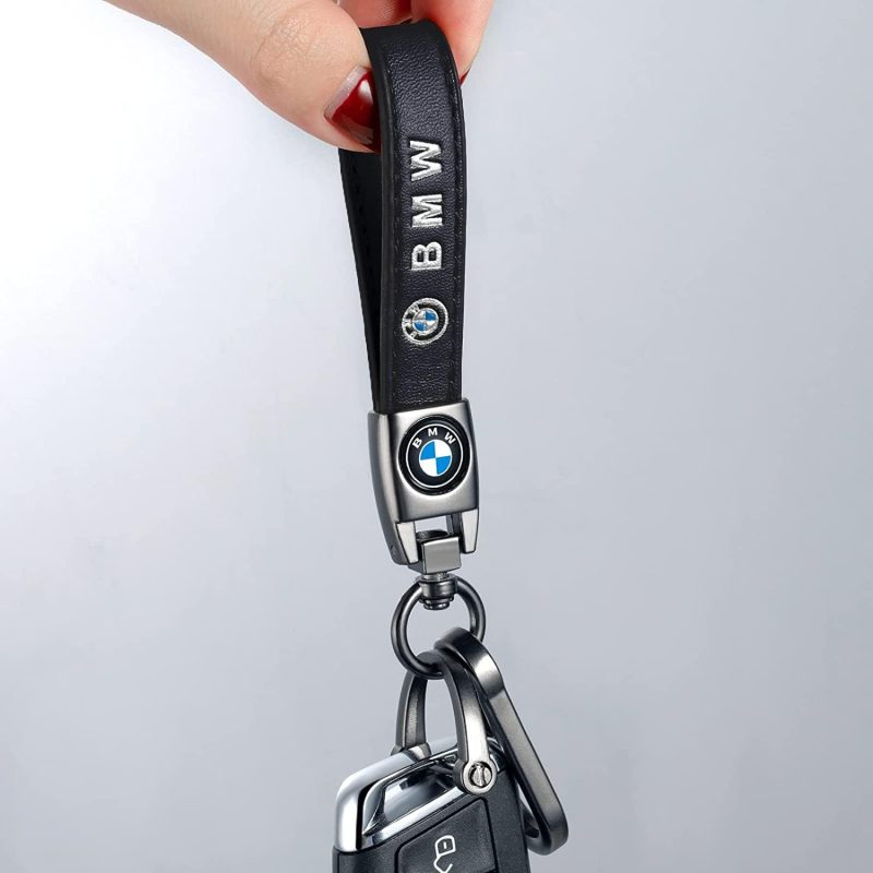 Genuine Leather Car Key Chain For Bmw Series - Image 2