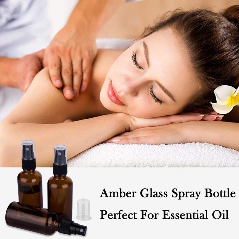 2Oz Amber Glass Spray Bottles For Essential Oils - Image 6