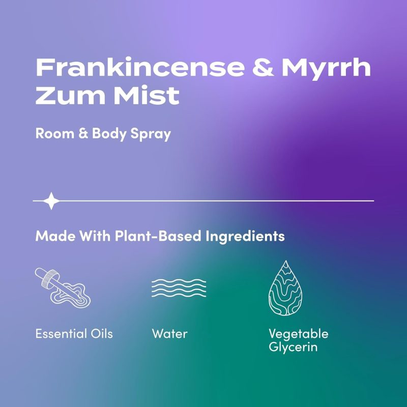 Indigo Wild Zum Mist Room & Body Spray - Aromatherapy Essential Oil Spray - Natural Body Mist & Room Spray - Frankincense & Myrrh Scent - 4 Fl Oz - Image 2
