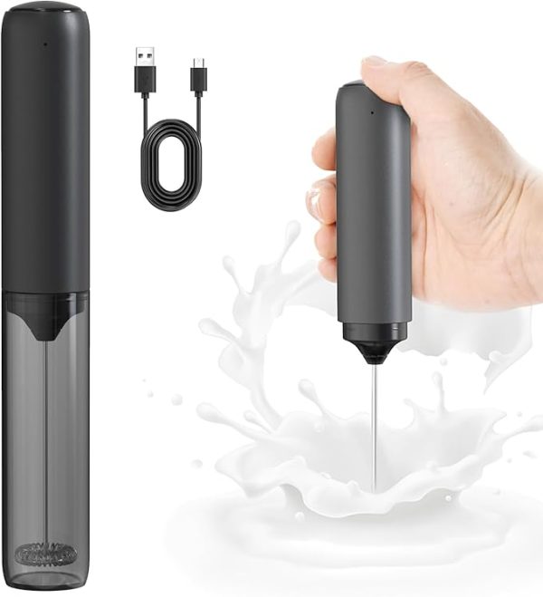Rechargeable Milk Frother With Cover