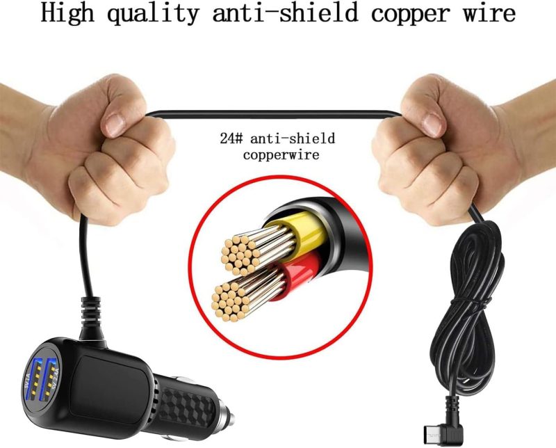 Dash Cam Charger 2023 Upgraded Usb-C Car Charger With Dual Usb Port Compatible With - Image 6
