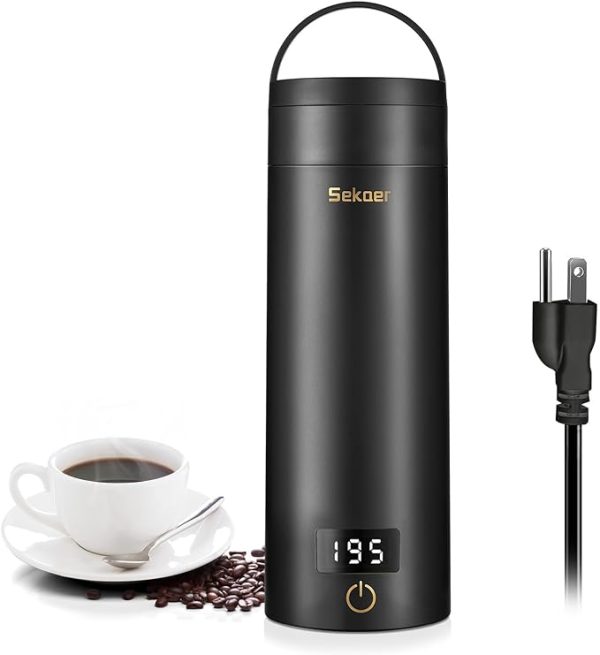 Sekaer Travel Electric Tea Kettle Portable Small Mini Coffee Kettle