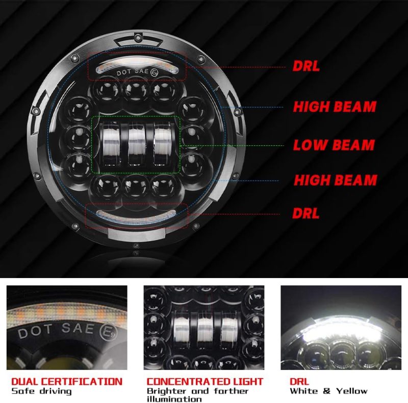 7-Inch H6024 Led Headlights - Image 4