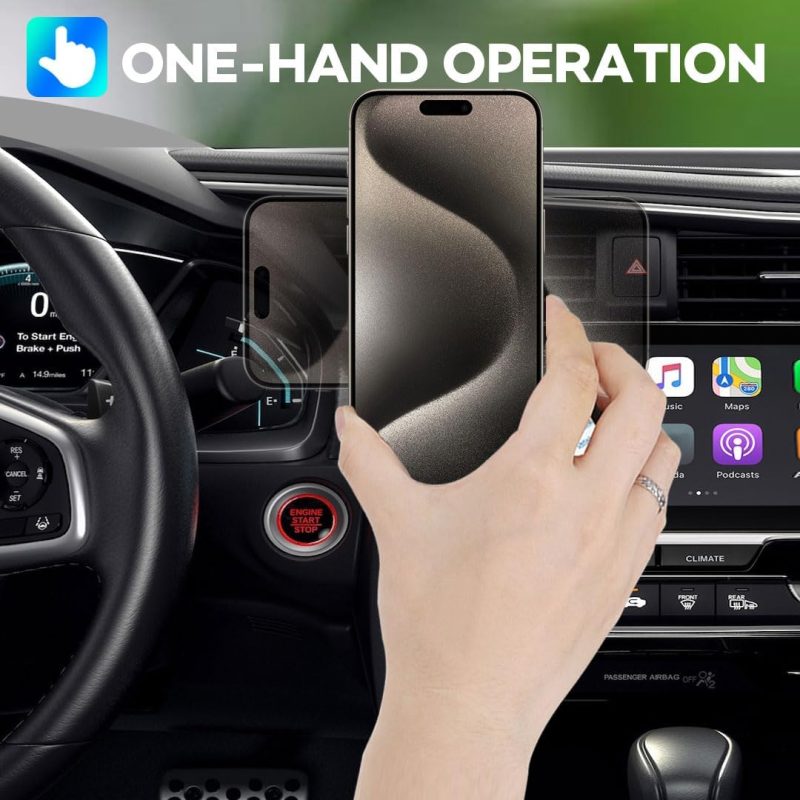Compatible With Mag Safe Car Mount Dashboard Magnetic 360° Adjustable Phone Holder Soft Rubber Front Compatible With Iphone 16/15/ 14/13/ 12/ Pro/Pro Max No Metal Plate Needed Since 2021 - Image 6
