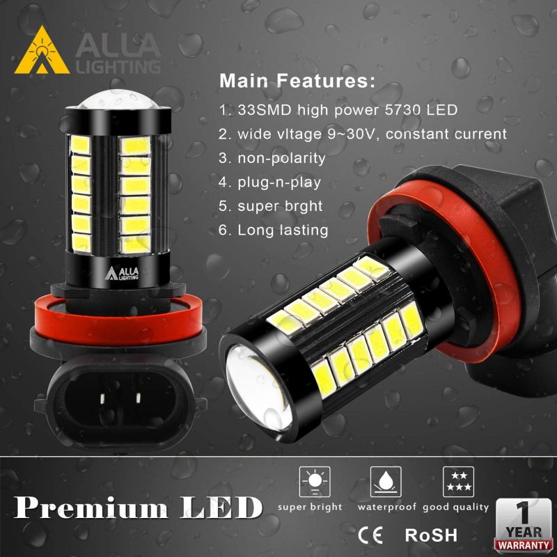 Alla Lighting Super Bright H8 H11 Led Fog Lights Bulbs Or Drl - Image 4