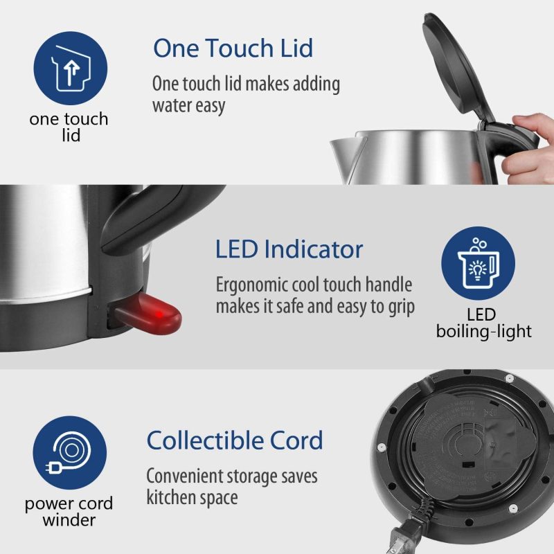 Comfee' 1.7L Stainless Steel Electric Tea Kettle - Image 5