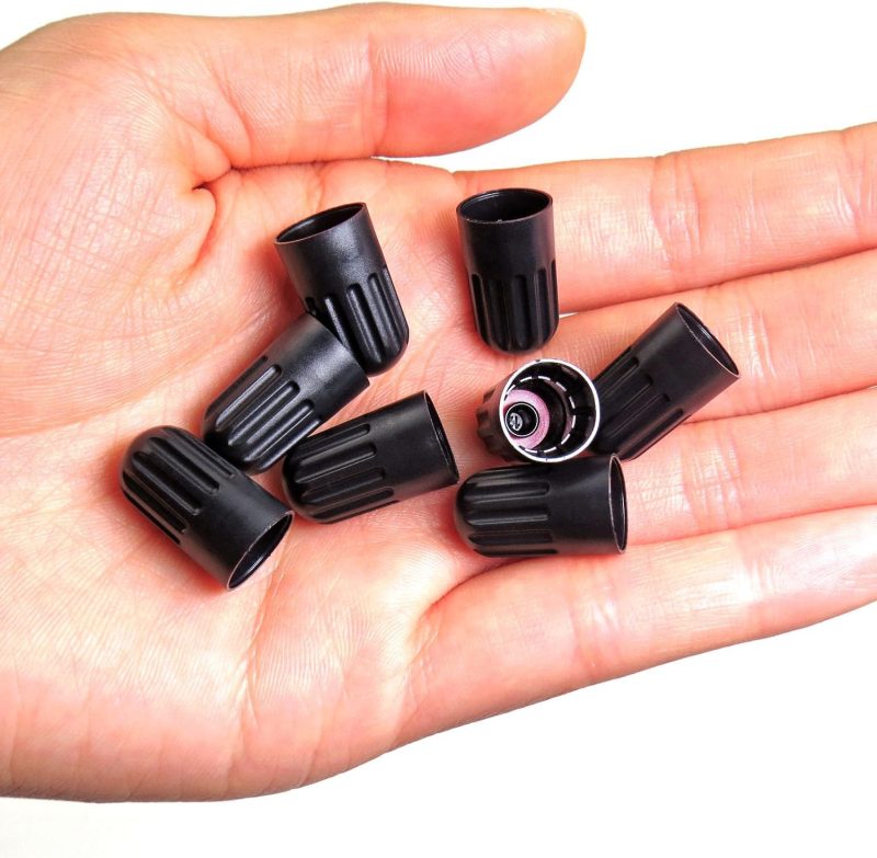 8 Pack Black Plastic Tire Valve Stem Caps – Universal Long Air Valve Covers With Rubber Seal For Tpms And Tr20008 Rubber Valves – Dustproof Airtight Seal - Image 5