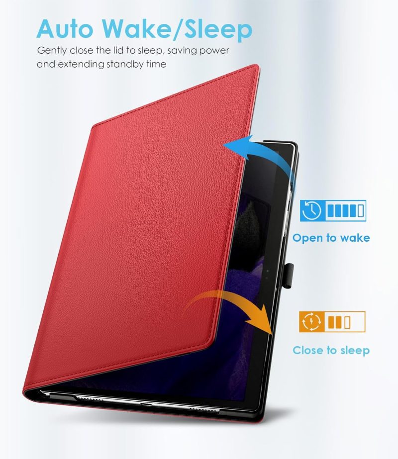 2023 TiMOVO Rotating Case for Samsung Galaxy Tab A9 Plus 11 Inch 2023 90 Degree Rotating Stand Cover Support Auto Wake Sleep for Galaxy Tab A9+ Tablet SM-X210/X216/X218 Bright Red - Image 5