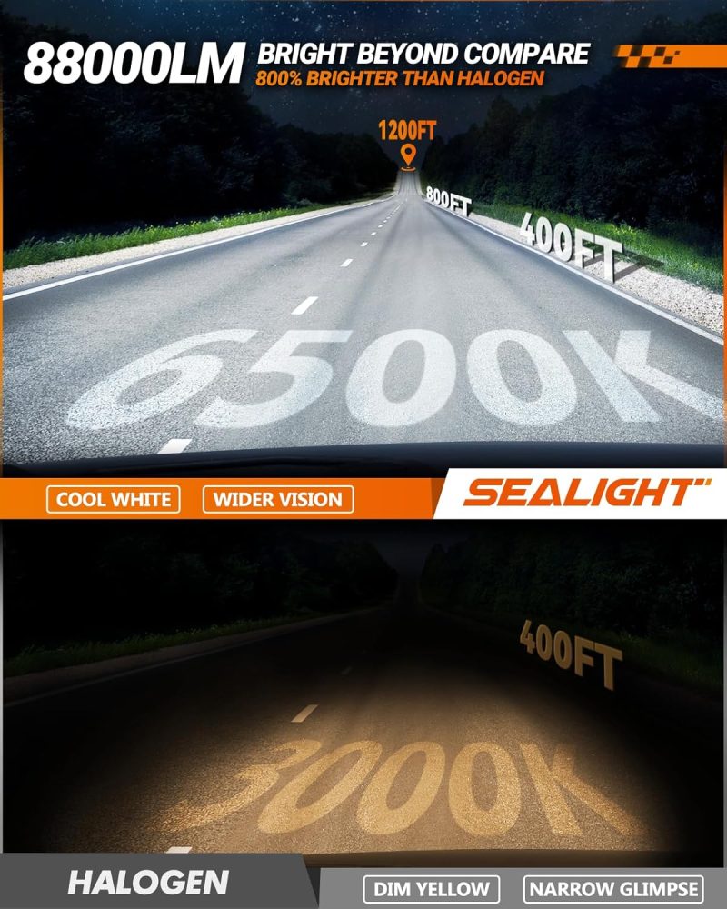 Sealight Brightest 9005/Hb3 H11/H8/H9/H16 Fog Bulbs - Image 2