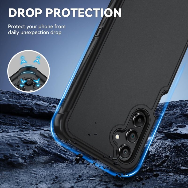 A16 Hybrid Protective Case for Galaxy A16 5G - Black/Black - Image 3