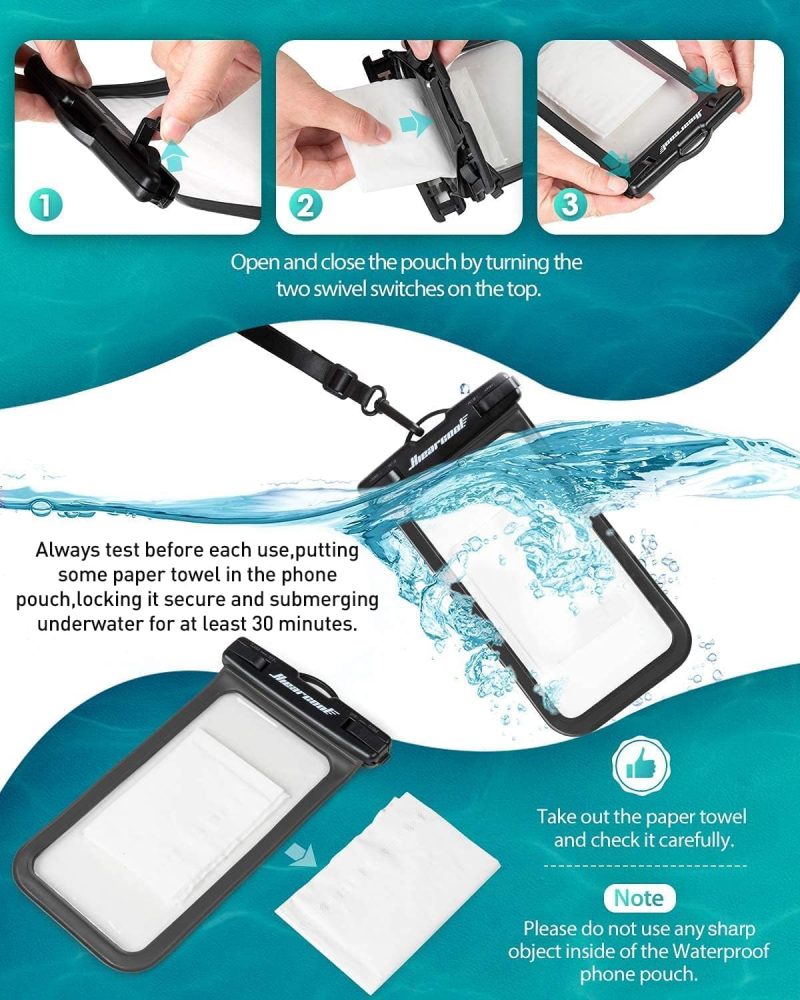 HIEARCOOL Waterproof Phone Pouch Waterproof Phone Case for iPhone 17 16 15 14... - Image 5