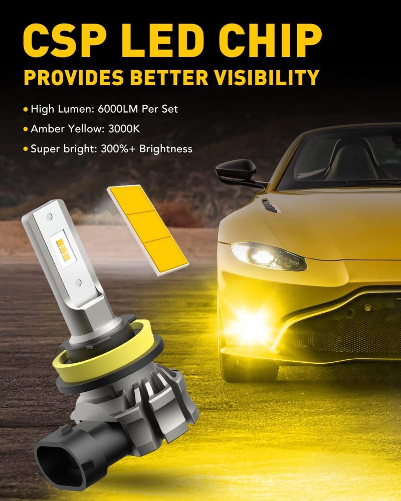 Auxito H11/H8/H16 Led Fog Light Bulbs Or Drl - Image 2