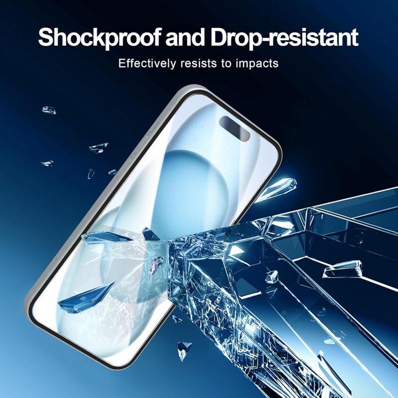 DESIGNED NEW'C 3 Pack Designed for iPhone 16 iPhone 15 Screen Protector Tempered... - Image 6