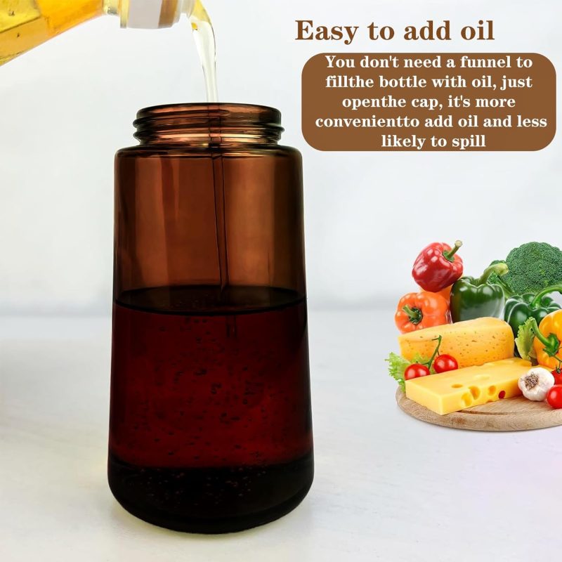 2-In-1 Glass Oil Dispenser & Sprayer - 16Oz/470Ml Leakproof Olive Oil Sprayer Bottle For Cooking - Image 5