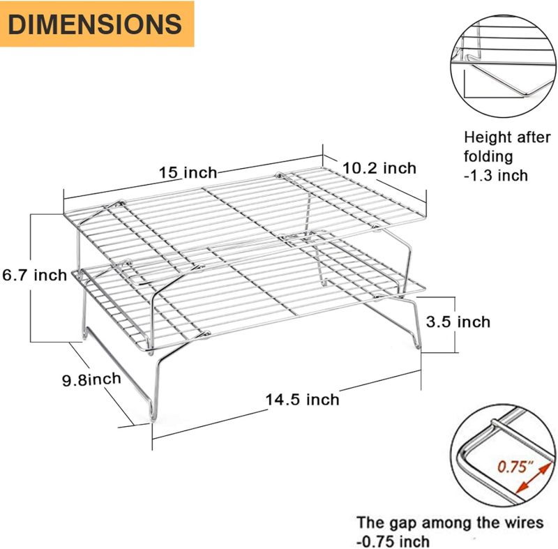 P&P Chef Cooling Rack Set Of 2 - Image 3