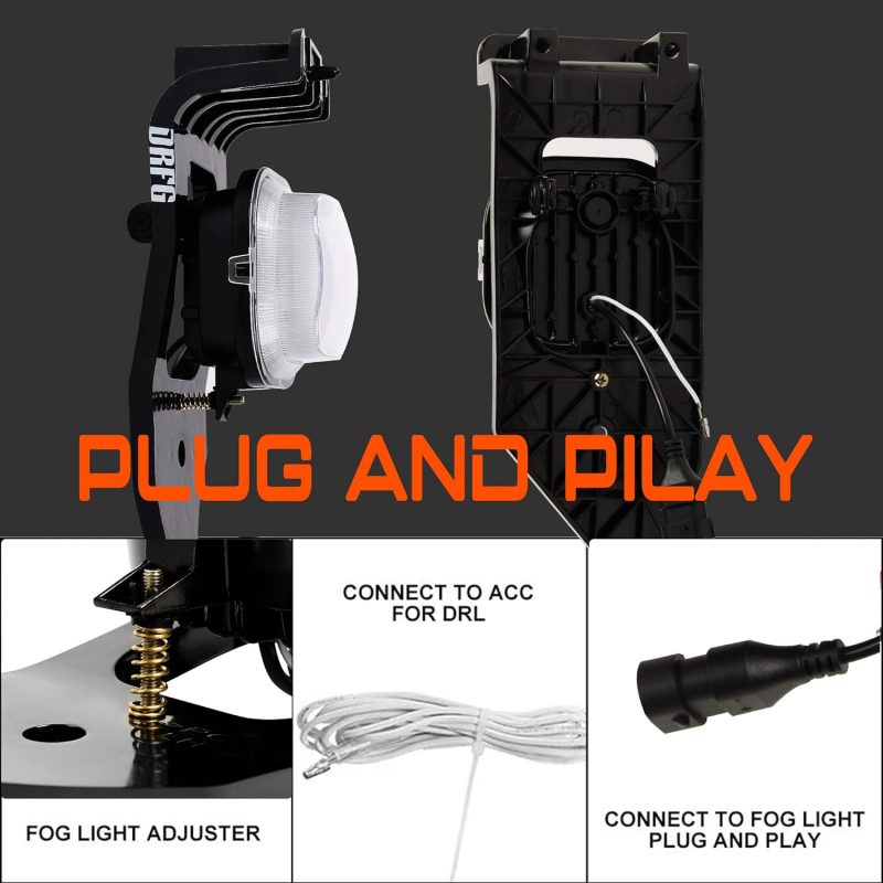 Led Fog Light With Daytime Running Lights - Fog Light Assembly For Ford F250 F350 F450 F550 Super Duty 2005 2006 2007 Driving Fog Lamps Plug & Play 2Pcs - Image 2