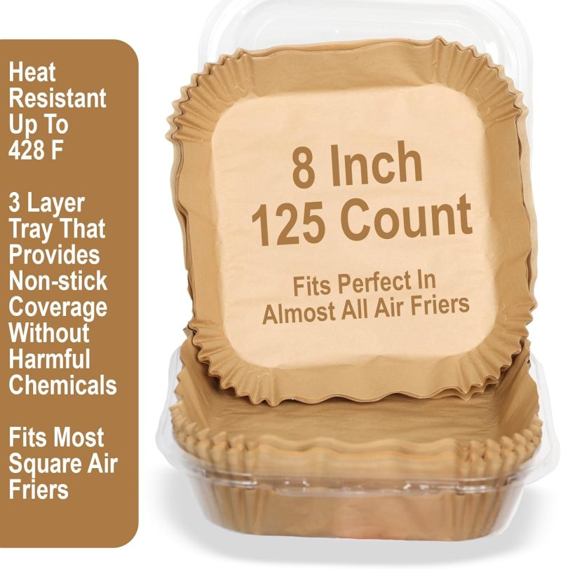 Air Fryer Liners Disposable – 125 Pk 8 - Image 3