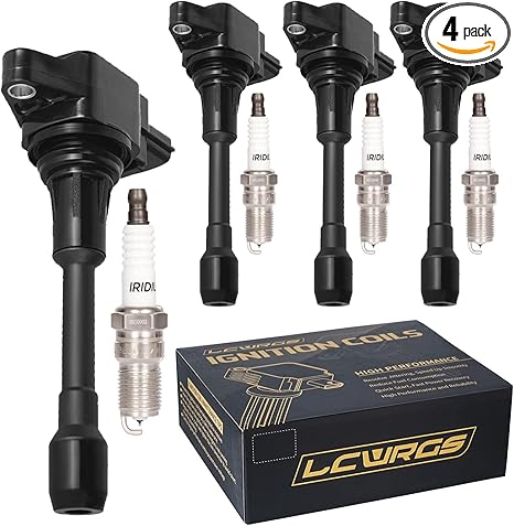 Set Of 4 Ignition Coil Pack And Spark Plugs Fits For 2007 2008 2009 2010 2011 2012 2013 Nissan Altima Versa Sentra Rogue Cube Nv200 2.5 1.8 1.6 2.0 L4 Spark Plugs Coil Packs Replaces# Uf549 & 9029