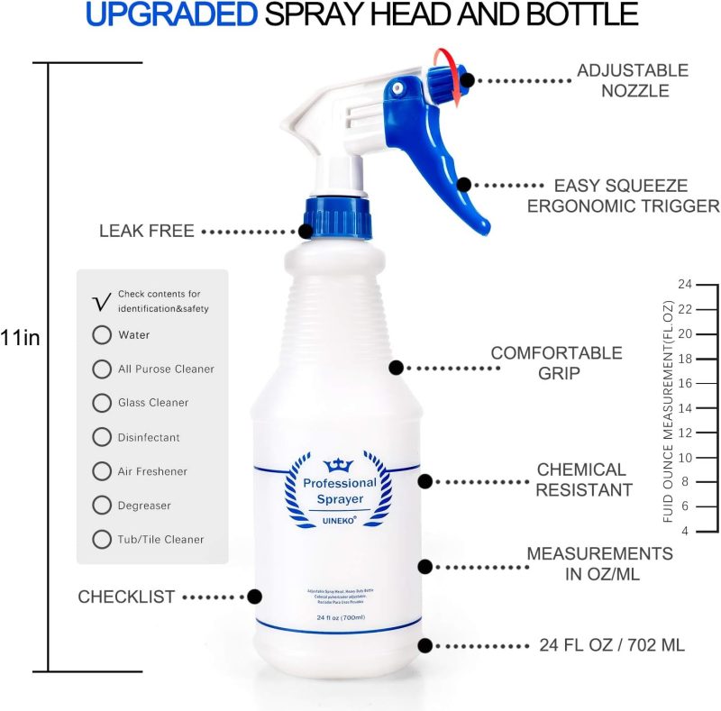 Plastic Spray Bottle (3 Pack - Image 4