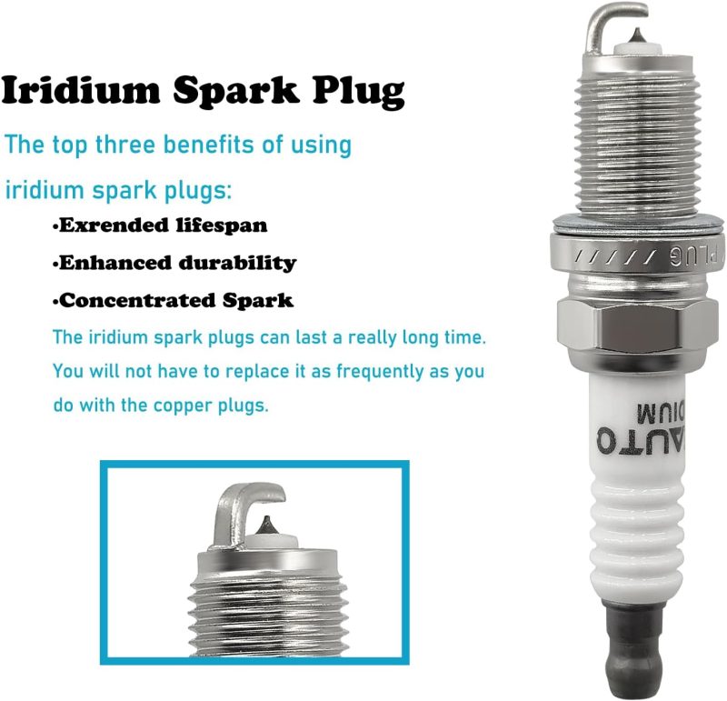 Iridium Spark Plugs 4 Pack 7090 Bkr5Egp Fit For Volkswagen Toyota Subaru Honda Audi Hyundai Mitsubishi Nissan Mini Kia Saab Dodge Jeep Suzuki Mazda Acura Chrysler Chevrolet Mercury Ford L4 - Image 4