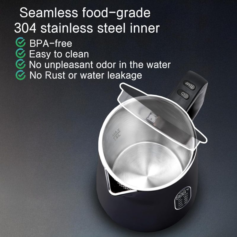 1.5L Electric Kettle Stainless Steel - Image 6