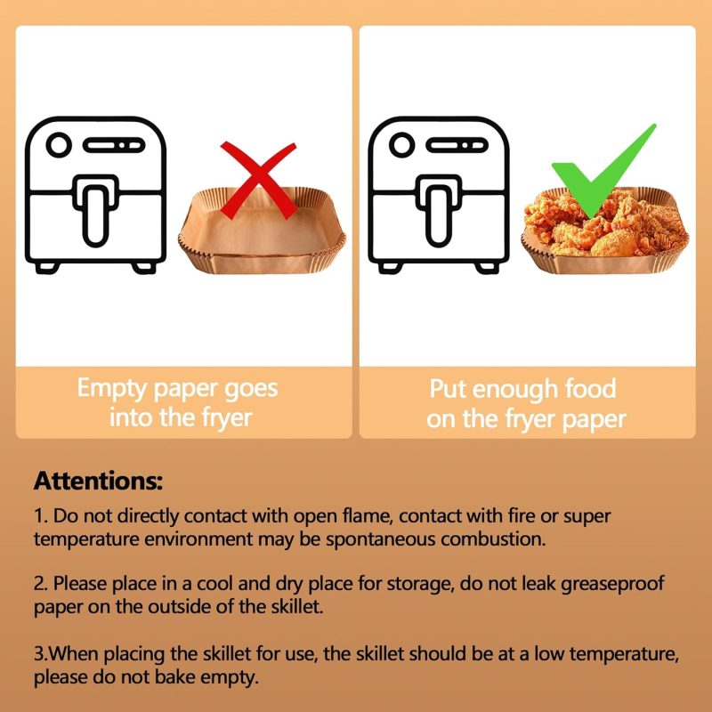 10 Inch Air Fryer Paper Liners - Image 4