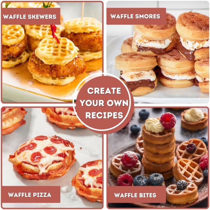 16 Pcs Mini Waffle Maker Machine - Image 3