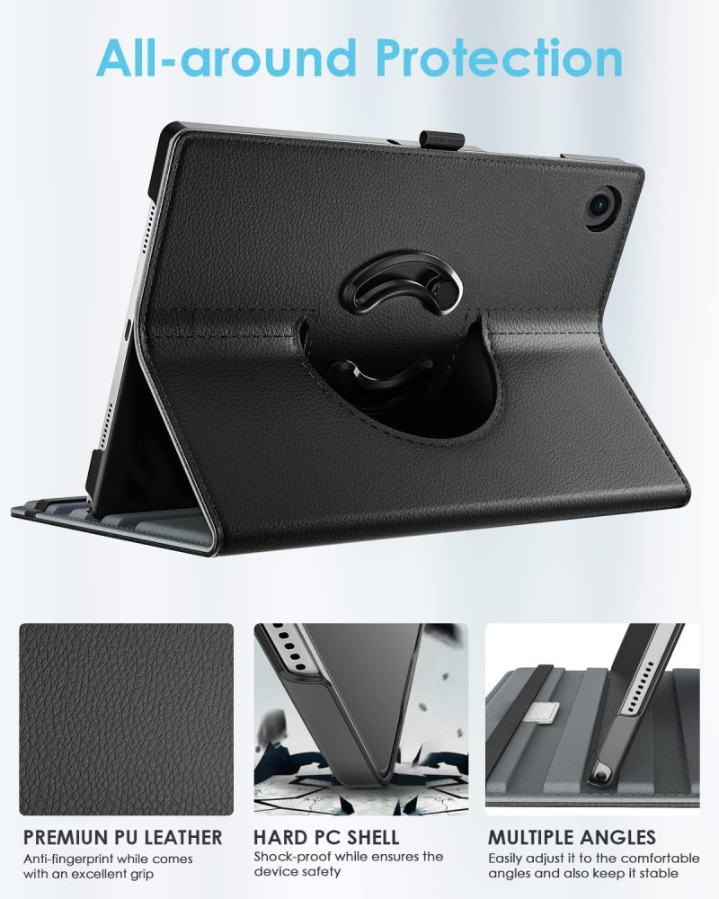 2023 TiMOVO Rotating Case for Samsung Galaxy Tab A9+/A9 Plus 11 Inch 2023 90 Degree Rotating Stand Cover Support Auto Wake Sleep for Galaxy Tab A9+ Tablet SM-X210/X216/X218 Black - Image 4